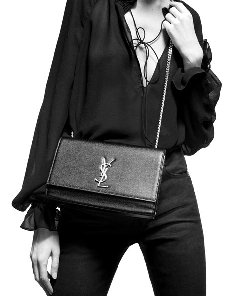 medium kate ysl monogram lizard-embossed leather chain bag|Kate Medium Chain Bag In Grain De Poudre Embossed Leather.